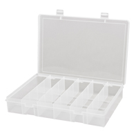 Compact Polypropylene Compartment Cases, 13-1/8" W x 9" D x 2-5/16" H, 6 Compartments Stor-it Systems