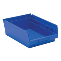 Bacs de rangement pour tablettes, 8-3/8" la x 4" H x 11-5/8" p, Bleu, Capacit&eacute; 30 lb Stor-it Systems