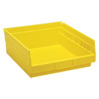 Shelf Bins, 11-1/8" W x 4" H x 11-5/8" D, Yellow, 30 lbs. Capacity Stor-it Systems