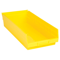 Bacs de rangement pour tablettes, 8-3/8" la x 4" H x 17-7/8" p, Jaune, Capacit&eacute; 40 lb Stor-it Systems