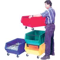 Bac g&eacute;ant empilable et mobile, 11-7/8" ha x 18-3/8" la x 29" p, Capacit&eacute; de 150 lb, Bleu Stor-it Systems