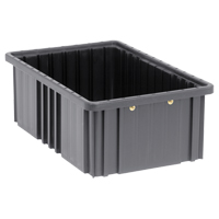 Bacs divisibles conducteurs, Polypropyl&egrave;ne, 10-7/8" la x 16-1/2" p x 6" h, Noir Stor-it Systems