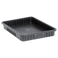 Bacs divisibles conducteurs, Polypropyl&egrave;ne, 17-1/2" la x 22-1/2" p x 3" h, Noir Stor-it Systems