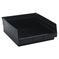 Economy Shelf Bin, 11-1/8" W x 4" H x 11-5/8" D, Black Stor-it Systems