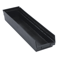 Economy Shelf Bin, 6-5/8" W x 4" H x 23-5/8" D, Black Stor-it Systems
