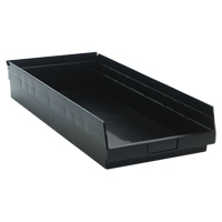 Bac pour &eacute;tag&egrave;re &eacute;conomique, 11-1/8" la x 4" H x 23-5/8" p, Noir, Capacit&eacute; 60 lb Stor-it Systems