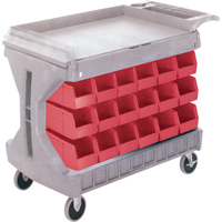 Pro Cart With Blue Bins, Double-sided, 36 bins, 45-5/18" W x 24" D x 34-3/4" H CC825 | Stor-it Systems