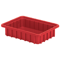Contenants Divider Box, Poly&eacute;thyl&egrave;ne, 22,4" la x 17,4" p x 5" h, Rouge Stor-it Systems