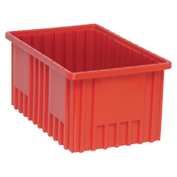 Contenants Divider Box, Plastique, 16,5" la x 10,9" p x 8" h, Rouge Stor-it Systems