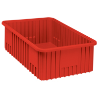 Contenants Divider Box, Plastique, 22,5" la x 17,5" p x 8" h, Rouge Stor-it Systems