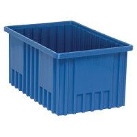 Contenants Divider Box, Plastique, 16,5" la x 10,9" p x 8" h, Bleu Stor-it Systems
