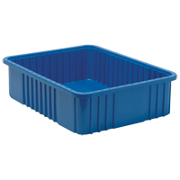 Divider Box&reg; Containers, Plastic, 22.5" W x 17.5" D x 6" H, Blue Stor-it Systems