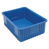 Contenants Divider Box, Plastique, 22,5" la x 17,5" p x 8" h, Bleu Stor-it Systems