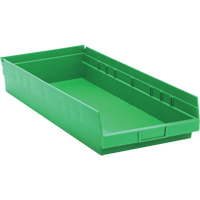 Bacs pour tablette, 11-1/8" la x 4" H x 23-5/8" p, Vert, Capacit&eacute; 50 lb Stor-it Systems