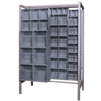 Syst&egrave;me de stockage &agrave; glissi&egrave;re &agrave; bacs basculants autonome, 51-1/4" la x 26" p x 77" h, 101 tiroirs Stor-it Systems