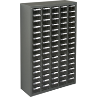 Casiers pour pi&egrave;ces KPC-600, Acier galvanis&eacute;, 75 tiroirs, 23-1/10" x 8-7/10" x 36-9/10", Gris Stor-it Systems