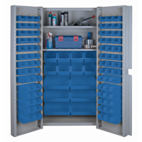 Deep Door Combination Cabinets, 38" W x 24" D x 72" H, Grey Stor-it Systems