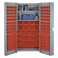 Deep Door Combination Cabinets, 38" W x 24" D x 72" H, Grey Stor-it Systems