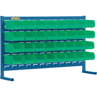 Louvered Rack with Bins, 32 Bins, 36" W x 8-1/4" D x 22" H CF359 | Stor-it Systems