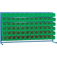 Louvered Rack with Bins, 72 Bins, 72" W x 15" D x 40" H CF367 | Stor-it Systems