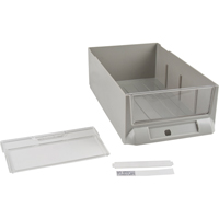 Tiroir de rechange pour armoires de pi&egrave;ces KPC-200, Plastique, 5-3/8" la x 9-13/16" p, 3-3/10" h, Gris Stor-it Systems