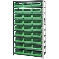 Shelving Unit with Stacking Bins, Steel, Magnum Bin, 650 lbs. Capacity, 42" W x 76" H x CF787 | Stor-it Systems