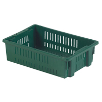 Contenant en plastique empilable Stack-N-Nest pour l'agriculture, 13,1" x 19,7" x 5,6", Vert Stor-it Systems