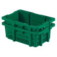Contenant en plastique Stack-N-Nest pour la manutention des aliments, 16" x 23,9" x 8,8", Vert Stor-it Systems