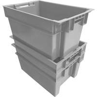 Contenant Stack & Nest, 16" la, 12" h x 24" p, Gris Stor-it Systems