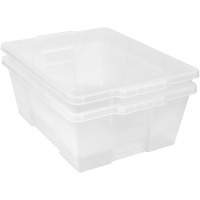 Plastic Latch Container, 15.875" W x 21" D x 7.75" H, Clear Stor-it Systems
