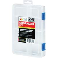 Boîte &agrave; compartiments en plastique, 5,5" la x 7,75" p x 1,75" h, 8 compartiments Stor-it Systems