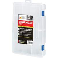 Boîte &agrave; compartiments en plastique, 7,75" la x 11,75" p x 2,2" h, 10 compartiments Stor-it Systems