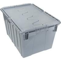 Contenant de distribution en plastique avec dessus basculant, 21,65" x 15,5" x 12,5", Gris Stor-it Systems