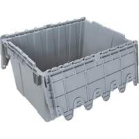 Contenant de distribution en plastique avec dessus basculant, 21,65" x 15,5" x 12,5", Gris Stor-it Systems