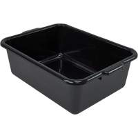 All-Purpose Flat-Bottom Storage Tub, 7" H x 15" D x 21" L, Plastic, Black CG212 | Stor-it Systems
