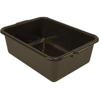 All-Purpose Flat-Bottom Storage Tub, 7" H x 15" D x 21" L, Plastic, Brown CG213 | Stor-it Systems