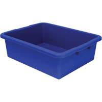 All-Purpose Ribbed-Bottom Storage Tub, 7" H x 17" D x 22" L, Plastic, Blue CG225 | Stor-it Systems