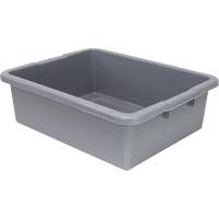 All-Purpose Ribbed-Bottom Storage Tub, 7" H x 17" D x 22" L, Plastic, Grey CG227 | Stor-it Systems