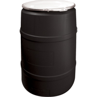 Polyethylene Drums, 55 US gal (45 imp. gal.), Open Top, Black Stor-it Systems