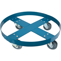 Drum Dolly, Steel, 1500 lbs. Capacity, 24" Diameter, Polyurethane Casters DC200 | Stor-it Systems