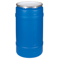 Polyethylene Drums, 30 US gal. (25 imp. Gal.), Open Top, Blue Stor-it Systems