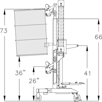 Manipulateur ergonomique de baril &agrave; port&eacute;e &eacute;lev&eacute;, DM-100-HR, 30 - 85 gal. US (25 - 70 gal. imp.) Stor-it Systems