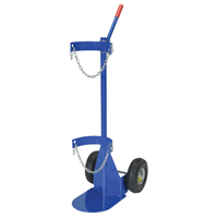 Gas Cylinder Cart, Pneumatic Wheels, 12" W x 15-1/2" L Base, 500 lbs. DC670 | Stor-it Systems