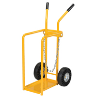 Gas Cylinder Cart, Mold-on Rubber Wheels, 9-13/16" W x 16" L Base, 150 lbs. DC671 | Stor-it Systems