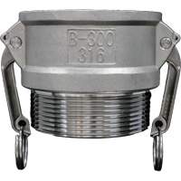 Cam & Groove Coupling, Stainless Steel, Type B, 3/4", Male NPT, 250 PSI Stor-it Systems
