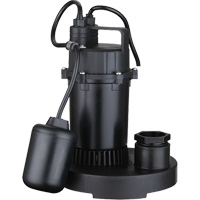 Thermoplastic Submersible Sump Pump, 2560 GPH, 115 V, 4.6 A, 1/3 HP Stor-it Systems