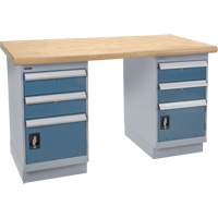 &eacute;tabli pr&eacute;conçu, Deux tiroirs, Cap 2500 lb, 72" la x 36" p, 34" h Stor-it Systems