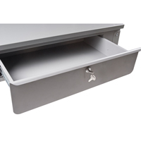 Wall-Mounted Shop Desk, 34-1/2" W x 28" D x 31" H, Grey FI518 | Stor-it Systems
