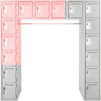 Assembled Archettes Clean Line Economy Lockers, 16 -tier, Bank of 3, 18" x 72" x 12", Steel Stor-it Systems