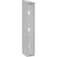 Casiers Clean Line, 3 niveaux, 12" x 18" x 78", Acier, Gris, Rivet (assembl&eacute;) Stor-it Systems